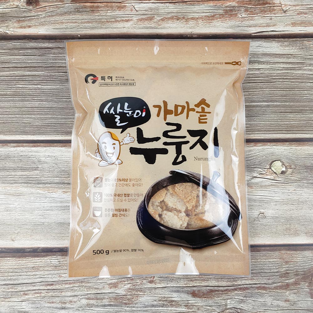 쌀눈쌀 누룽지 500g / 쌀눈이 살아있는 고소한 국민간식 누룽지 : 우리존농산