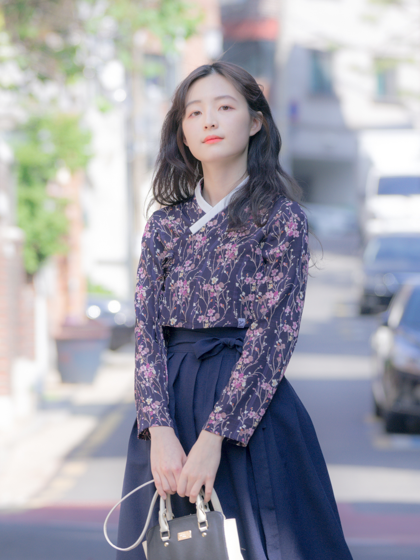 꽃가람 저고리 (남색) : 웨이유 생활한복