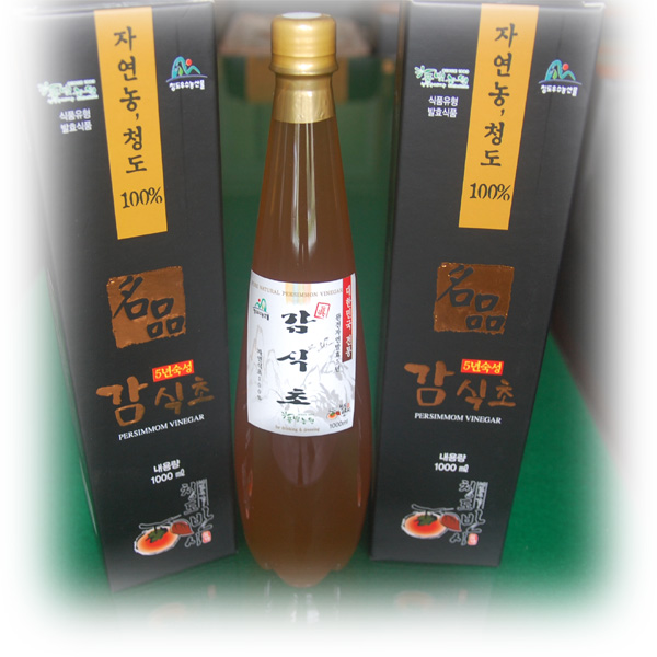 자연발효식초 감식초 1L 청도반시 5년숙성 천연 발효 무첨가물 : 청도 풀빛농원