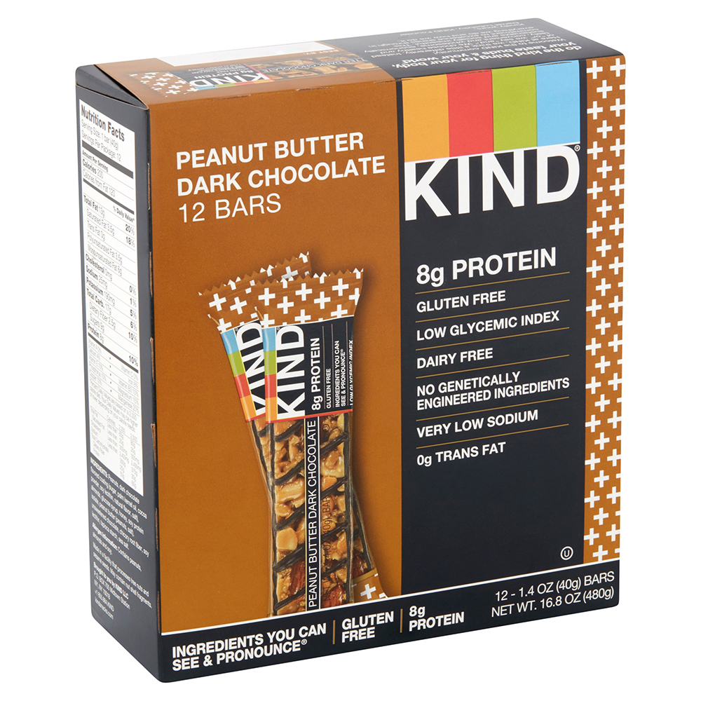 Kind Bar Plus Peanut Butter Chocolate Dark, 1.4 카인드 피넛버터 다크초콜릿바 1.4oz(40g) 12팩 : Lazyboo 미국구매대행