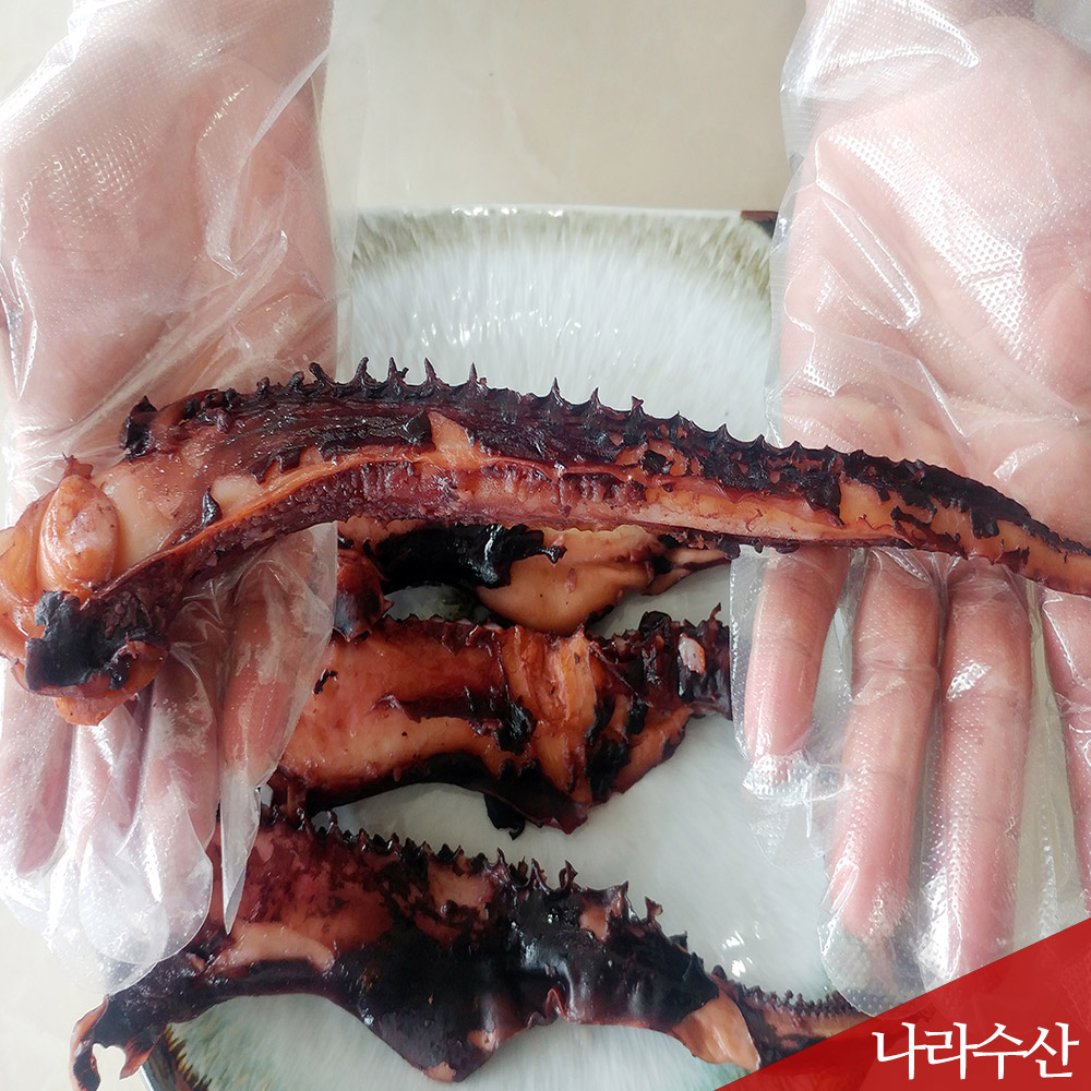 나라수산 국내가공 가문어 대왕 오징어 다리 오족 통족 500g : 나라수산
