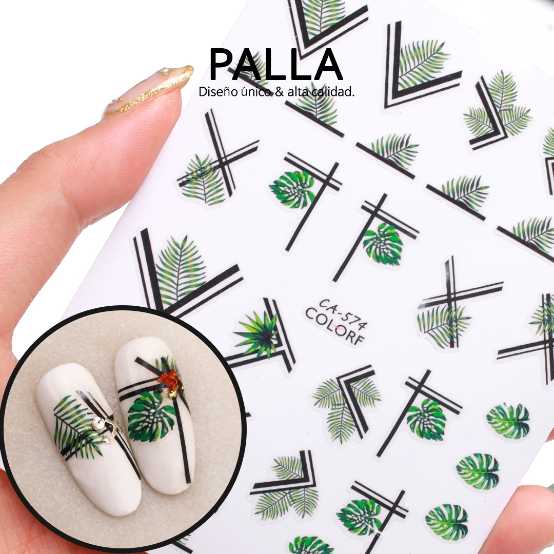 잎사귀 라인 스티커 젤네일 네일재료 파츠 아트 셀프네일 : PALLA NAIL