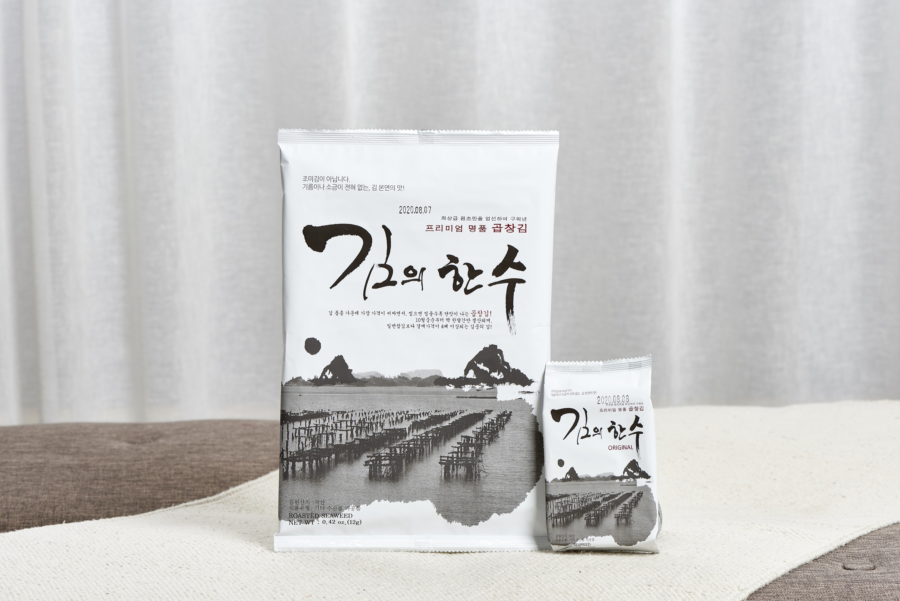 [김의한수 도시락 96봉 무료배송] 무조미 무사카린 명품 완도곱창김 두번구운 곱창돌김 : 해그린푸드  -김의한수-