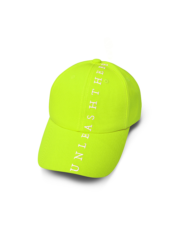 [랩스온랩스] 깊은볼캡, UNLEASH THE BEAST 레터링 형광볼캡 (GREEN/WHITE) : 랩스온랩스