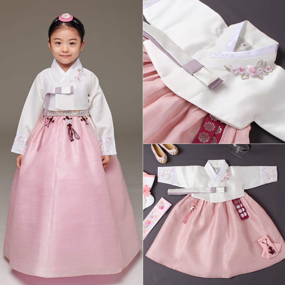 15 은설 아이 저고리 - 고급 자수 여아한복 국산 아동한복 키즈 유아 돌복 (백일-8세) : 에스큐에스샵