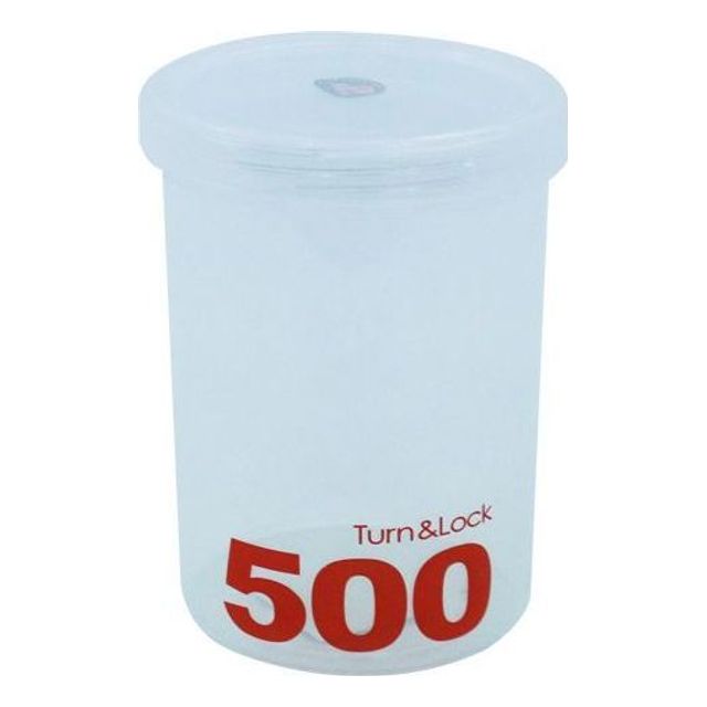턴앤락 원형 밀폐용기 500ml / 냉장고 정리 보관통 다용도 투명 양념 소스 : 스카이리더