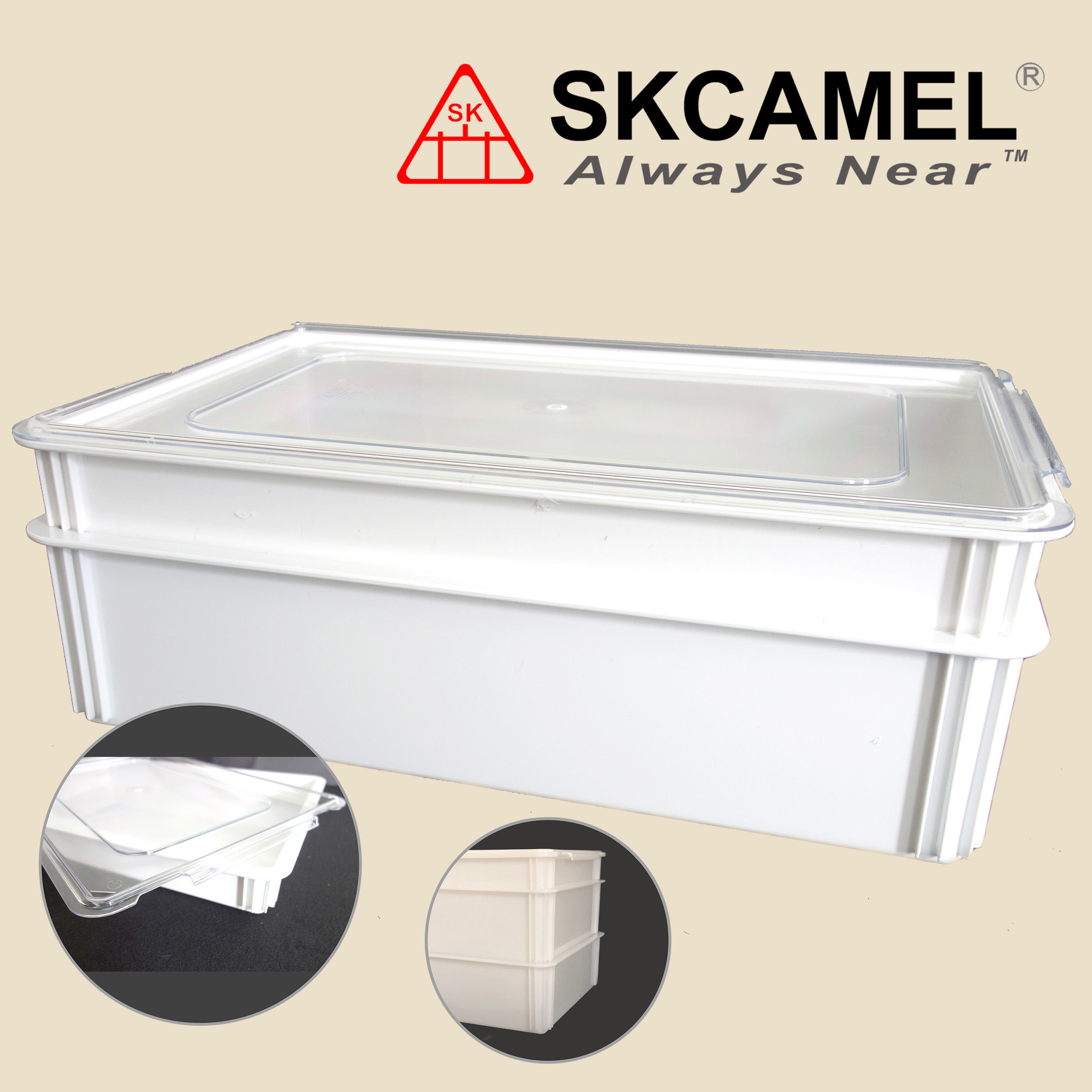 SKCAMEL 피자 도우숙성박스 반죽보관통 베이커리박스 (PE 소) : 올레주방