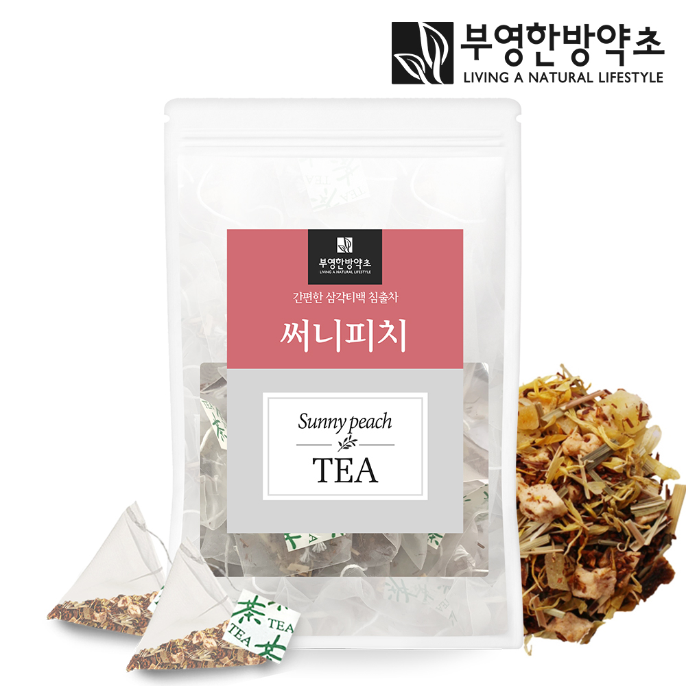 허브차 블렌딩홍차 써니피치 25 티백 허브티 차 : 부영한방약초