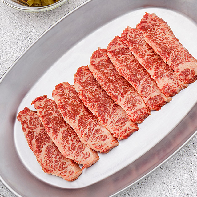 김포1번가 1++등급 투뿔한우 업진살 200g 명품 양지 소 특수부위 우삼겹 소고기구이용 : 김포1번가 축산물도매시장