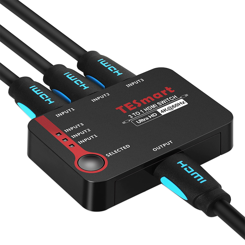 티이스마트 3포트 HDMI 셀렉터 UHD 4K 60HZ : TFNINC