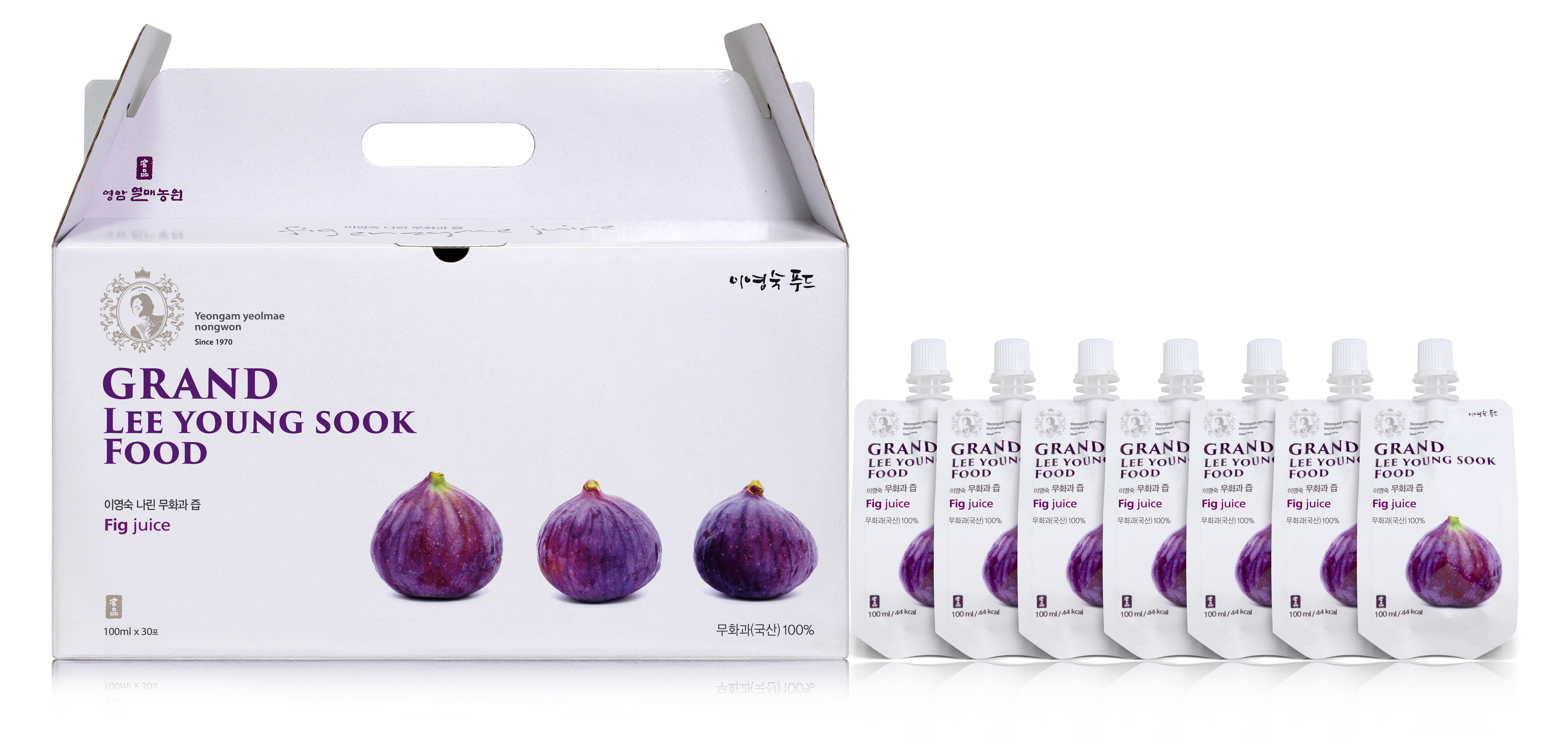 건강한 무농약 무화과 100% 이영숙 무화과 즙 100ml 30개 1박스 : 이영숙 푸드