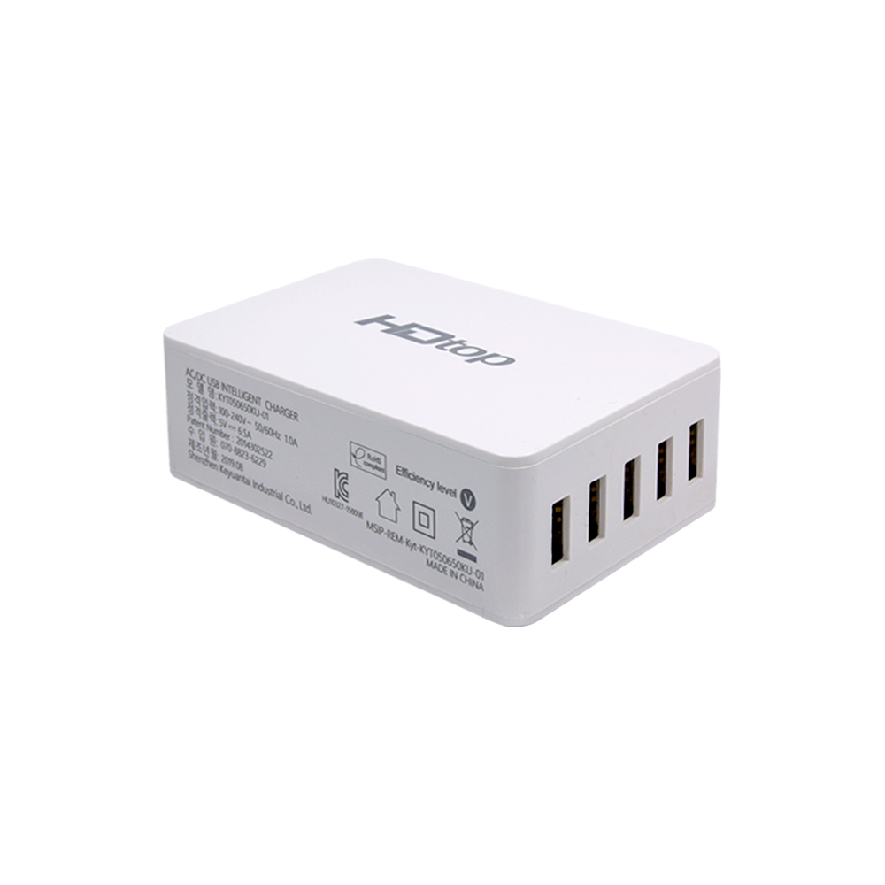 에이치디탑 USB 5포트 DC 5V 6.5A 아답터 멀티 충전기 HT-5V65 : 마하링크 공식스토어