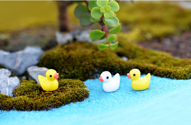 테라리움 화분 정원 악세사리 오리 2종 set : 진바스