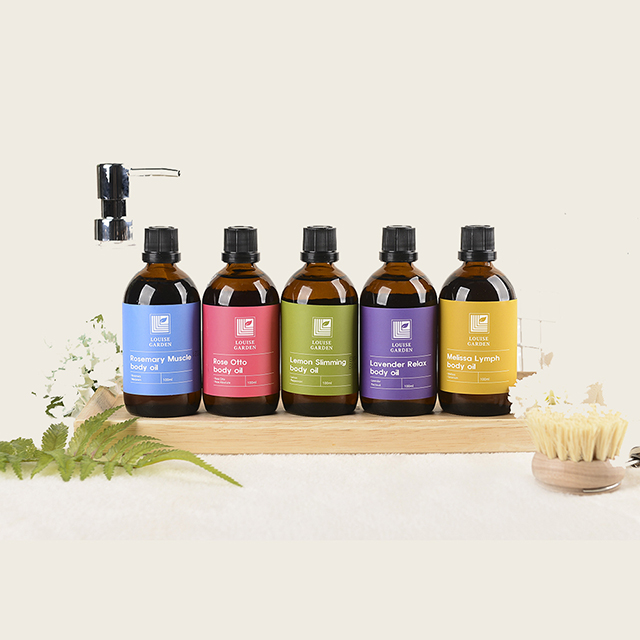 루이즈가든 테라피등급 천연아로마 아로마테라피 바디오일 100ml 5종 세트 : 루이즈가든