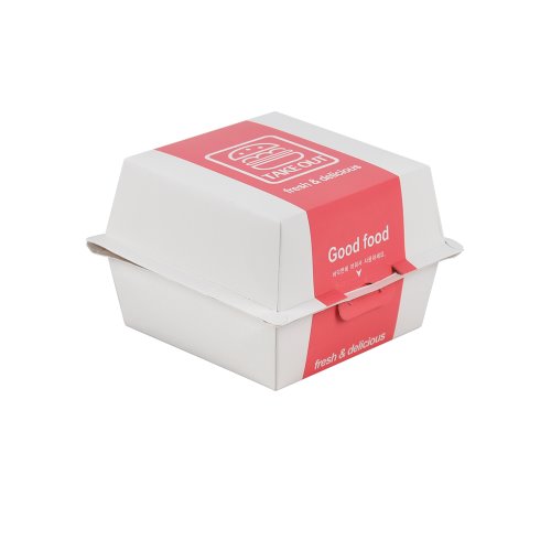 종이 도시락 W50 핑크(400개)- W104 x D104 x H80mm : 나우스팩