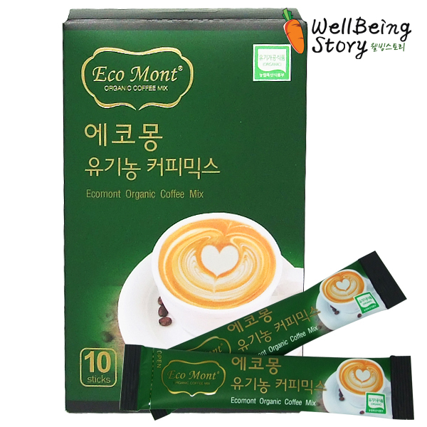 에코몽 유기농 커피믹스 100스틱 대용량 웰빙스토리 : 웰빙스토리