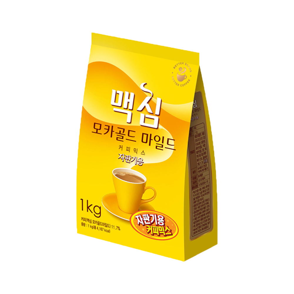 맥심 모카골드 마일드 자판기용 1kg, 8개 : 플랜 88