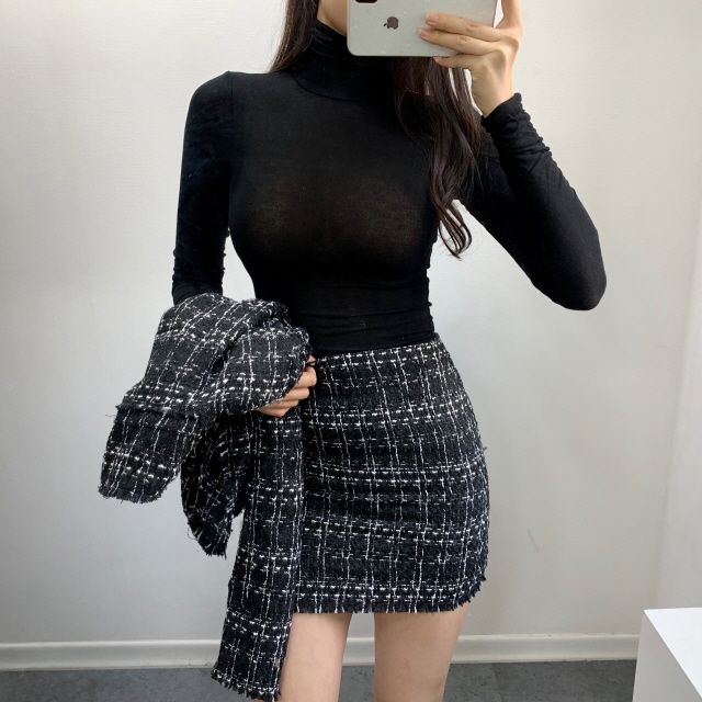 쫀쫀 텐션 목폴라 티셔츠 3color : 예핏