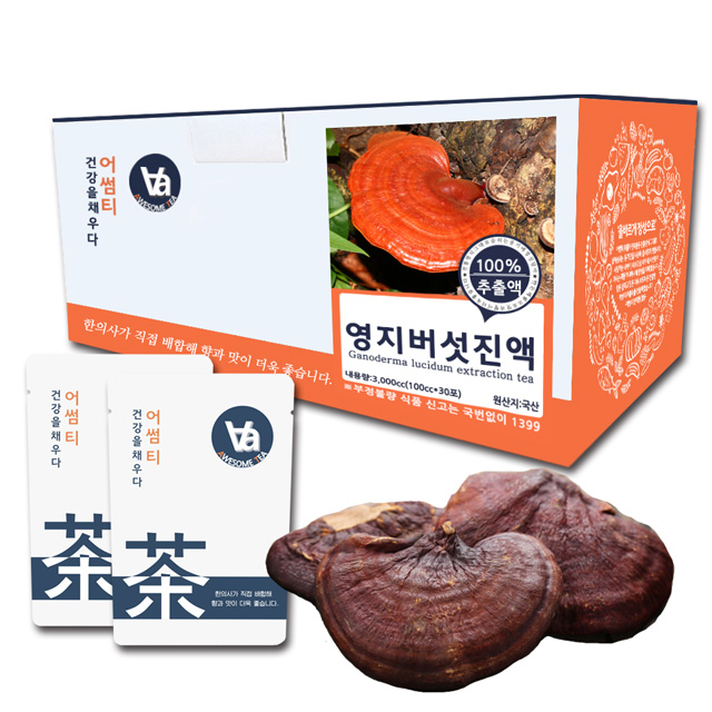 국산 영지버섯 즙 진액 100ml x 30포 : 어썸티