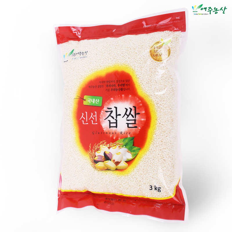 (주)여주농산 신선 찹쌀 3kg : 주식회사 여주농산