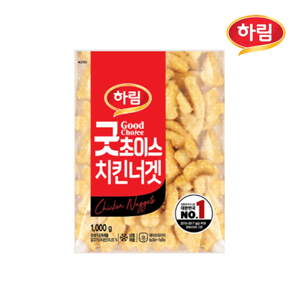 하림 굿초이스 치킨너겟 1kg : 햇살누리