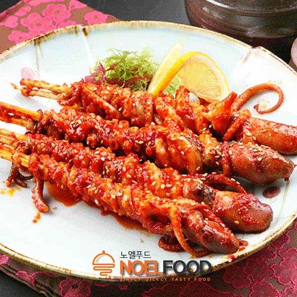 낙지호롱 18~20개꼬치+양념소스70g 1팩제공(750g) 낙지꼬치구이,캠핑요리 : 노엘푸드