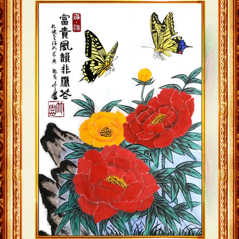 파워 명품 氣  부귀 목단도/모란도 소/돈복/재복/번창복/소원성취/풍요로운 집 만들기/액운제거/회복/합격/건강/사훈/가훈 : 파워갤러리