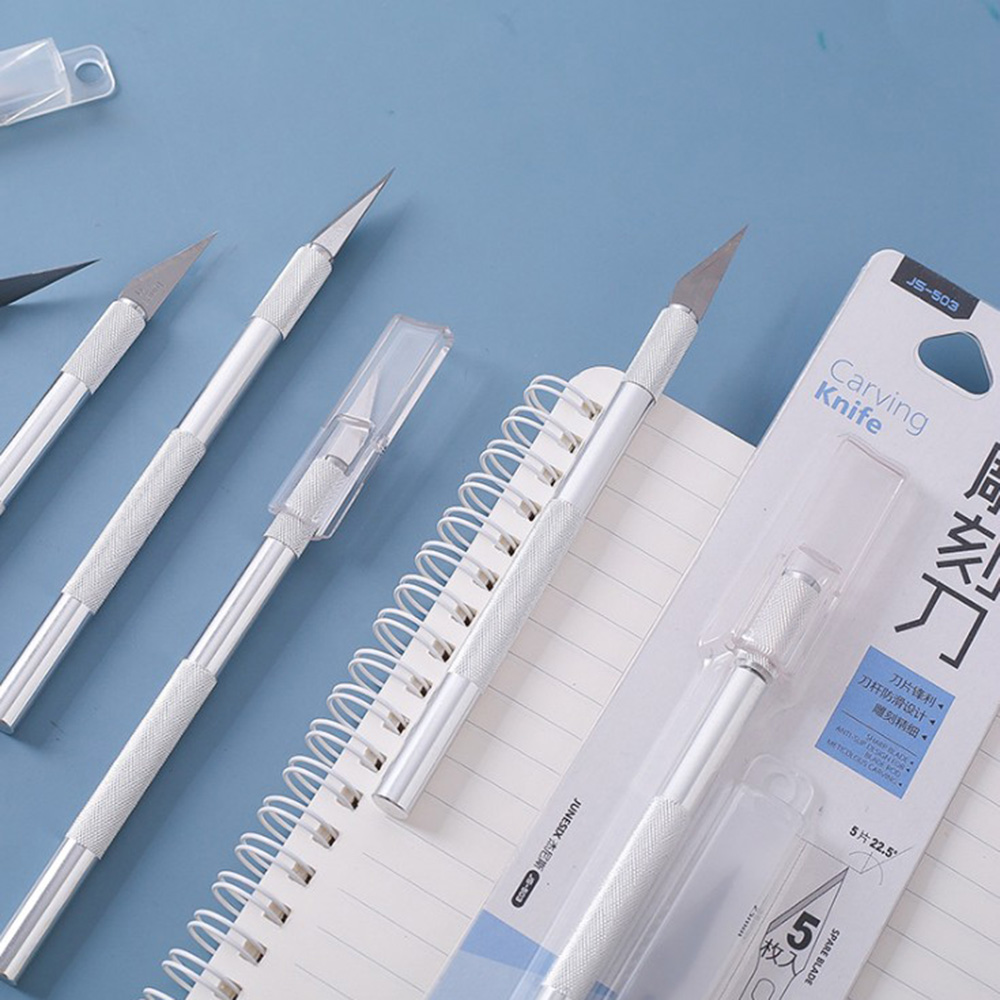 아트 나이프 디자인커터 메탈그립 조각칼, 22.5도 칼날 5입 포함 : 다이어리 레시피