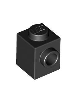 [레고부품] 87087 / Black Brick, Modified 1 x 1 with Stud on 1 Side : 브릭던전