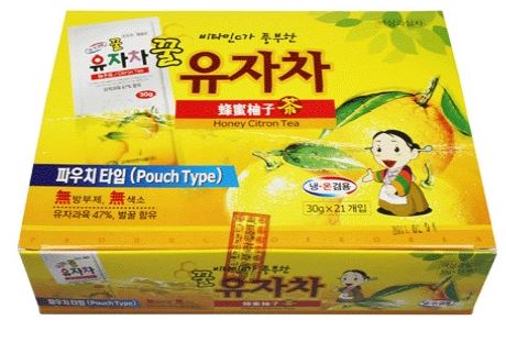 고려자연식품 두레원 꿀유자자 파우치 21t : 탕비왕