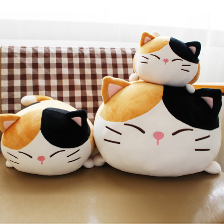 모찌모찌 까망 고양이쿠션(M:30cm) : 인형백화점