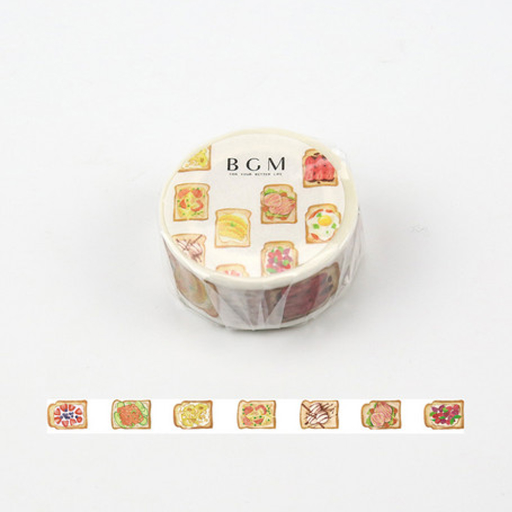 BGM 라이프 토스트 마스킹 테이프 15mm : 모챠모챠