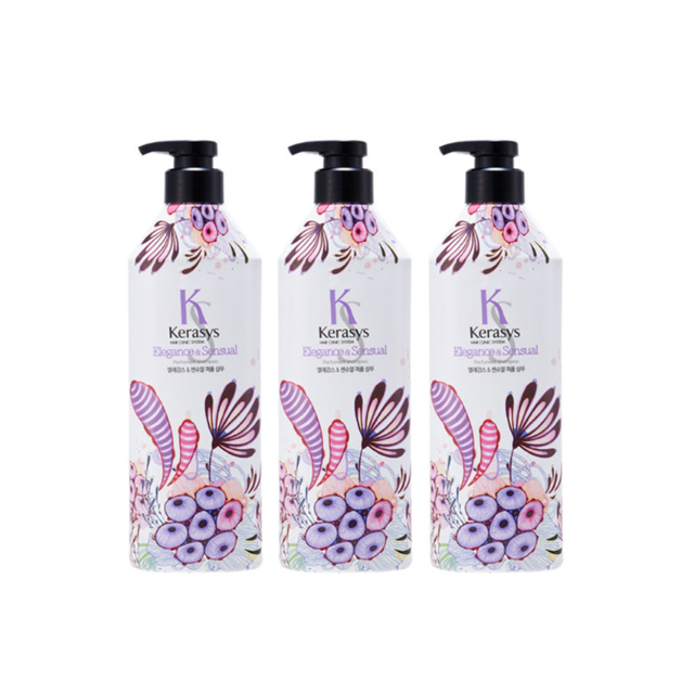 케라시스 엘레강스 앤 센슈얼 퍼퓸샴푸 600ml x 3개 : 제이앤피치