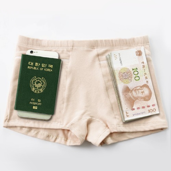 여행용 지퍼 여권 팬티 [주머니 소매치기방지 유럽 해외여행 핸드폰 도난방지 준비물 속옷] : 갓샵 GODSHOP