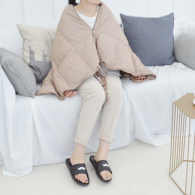 패딩담요 구스다운무릎담요 차량용담요 블랭킷 망토 : 굿앤루트