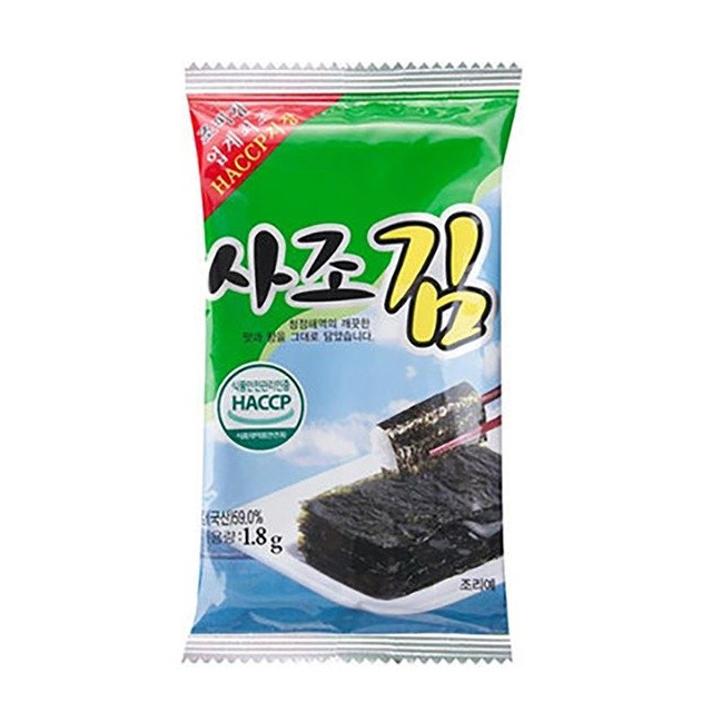 참치회 사조 조미김 1.8g (참치 구매시에만  판매) : 수강참치