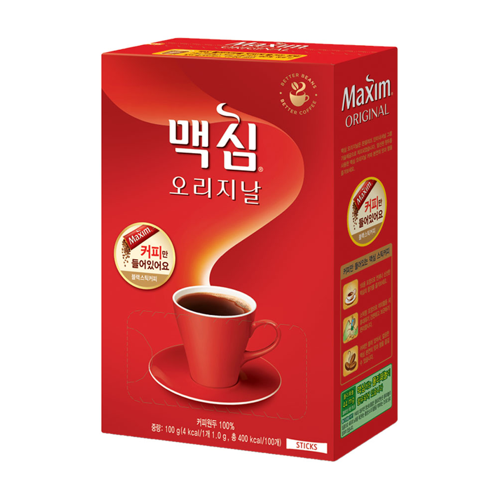 맥심 설탕없는 커피만(블랙커피) 솔루블 오리지날 100T +랜덤 : DS마트