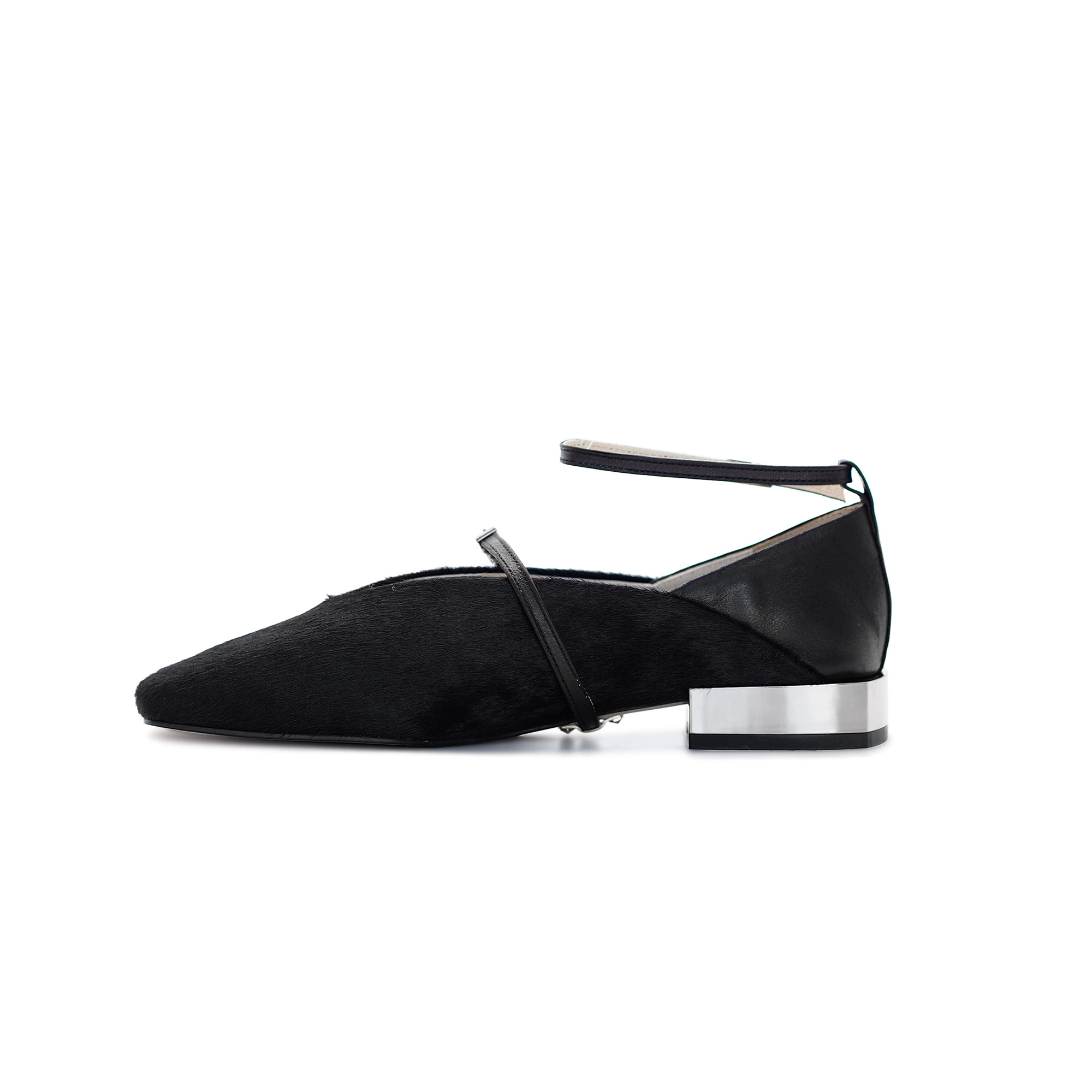 LUVEG [르벡] 여성 블랙 메리제인 발레리나 플랫 슈즈 CHRISTY 2CM Black : LUVEG 르벡