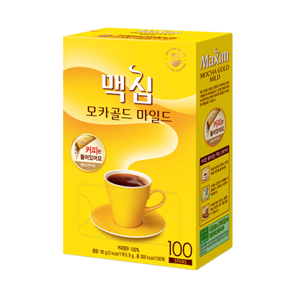 맥심 설탕없는 커피만(블랙커피) 솔루블 모카100T x2개 : 플랜 88