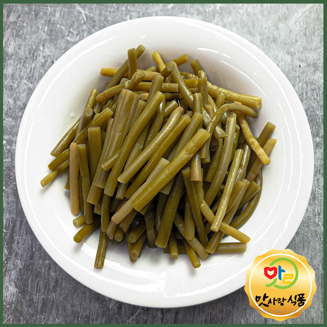 염장 마늘쫑지 4kg 업소용 식당 대용량 반찬 마늘종 : 맛사랑식품