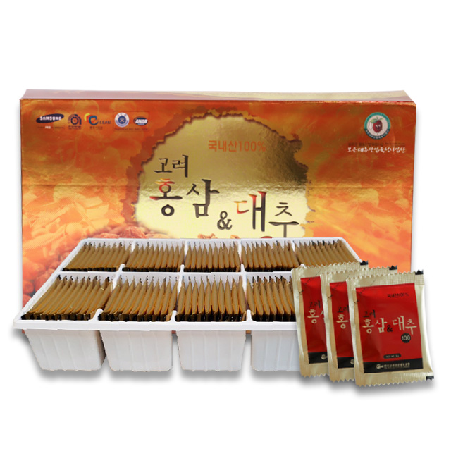 한국고려 홍삼 대추차 3g  100포 : 고려인삼영농조합법인