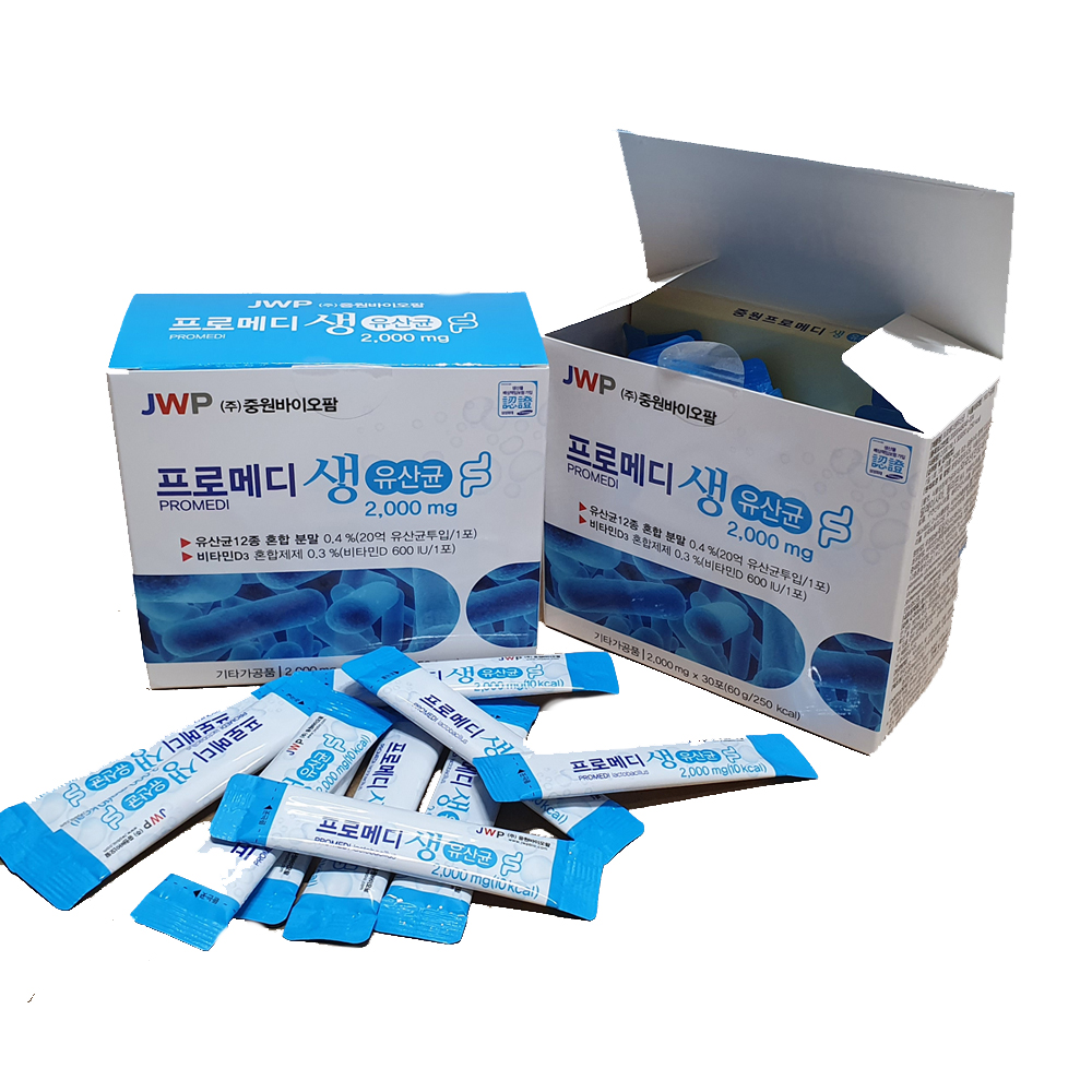 [중원바이오팜] 프로메디 생 유산균 4통  4개월분 : 더블유팡