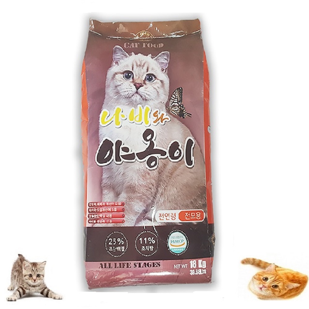 고양이사료 대용량 길고양이 냥이밥 나비와야옹이 18kg : 남양팜스