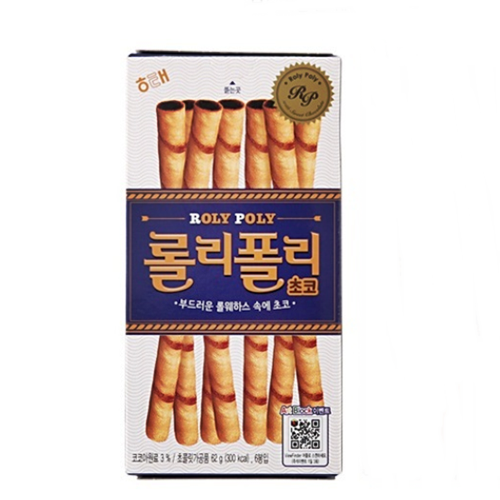 해태제과 해태 롤리폴리 초코 62g x 24개(1박스) : 펀펀데이