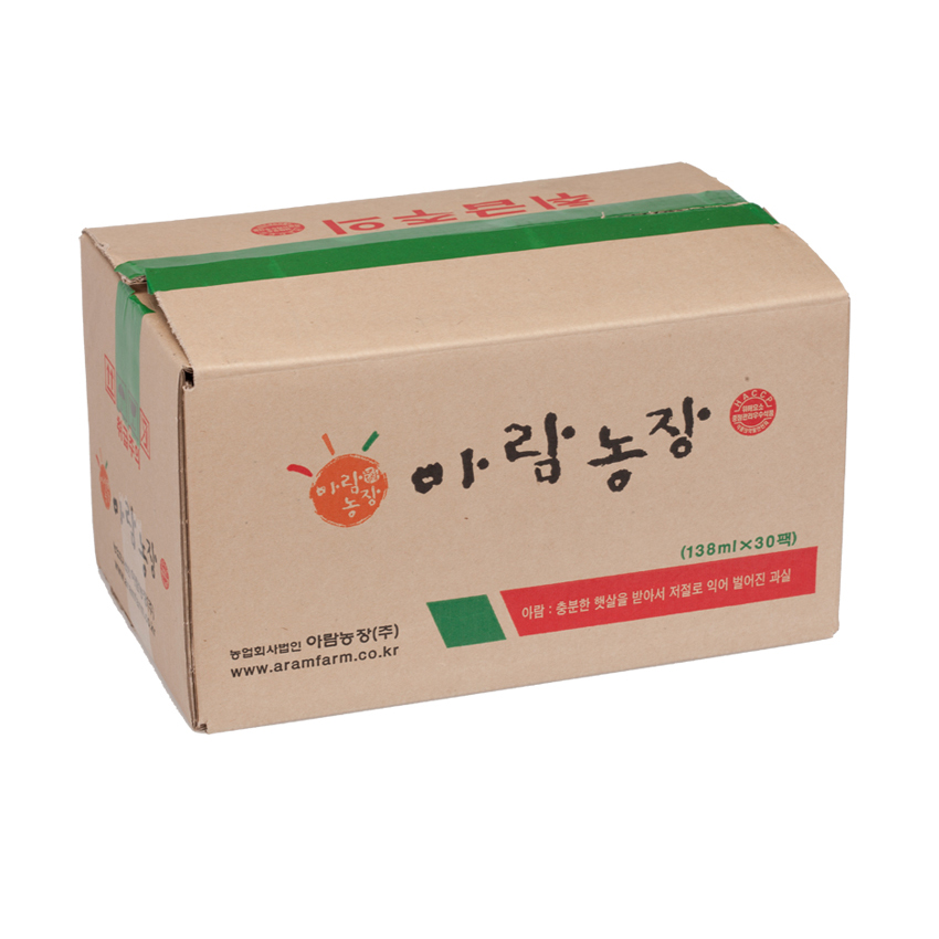 [아람농장]유기농 딸기로 만든 아람드리 어린이 아기 딸기 주스 음료 138mlx30팩 : 에코맘하우스