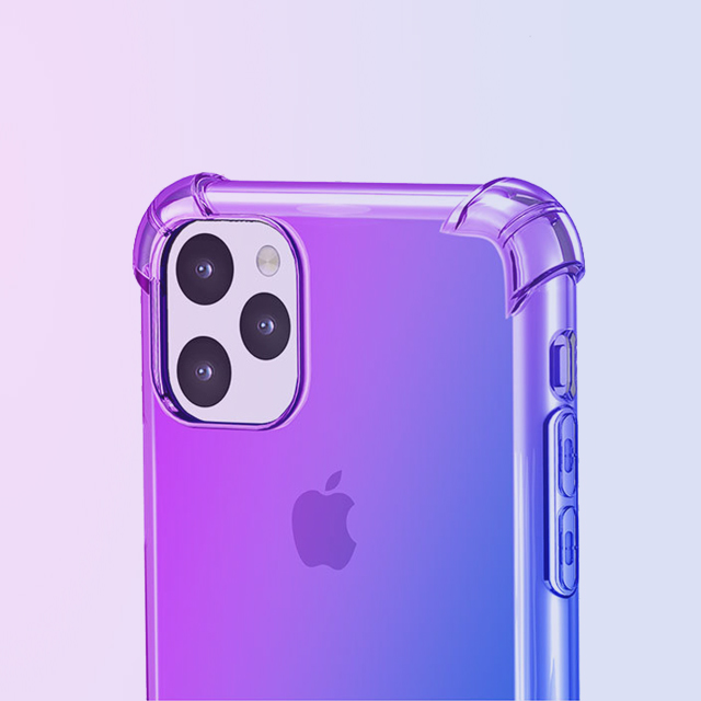 아이폰 11pro 그라데이션 투명 케이스 휴대폰 핸드폰 : 타임몰킹