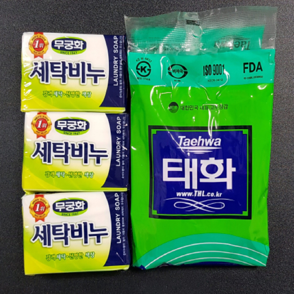 무궁화세탁비누3개( 태화고무장갑1개증정)캠크린 : 캠크린산업