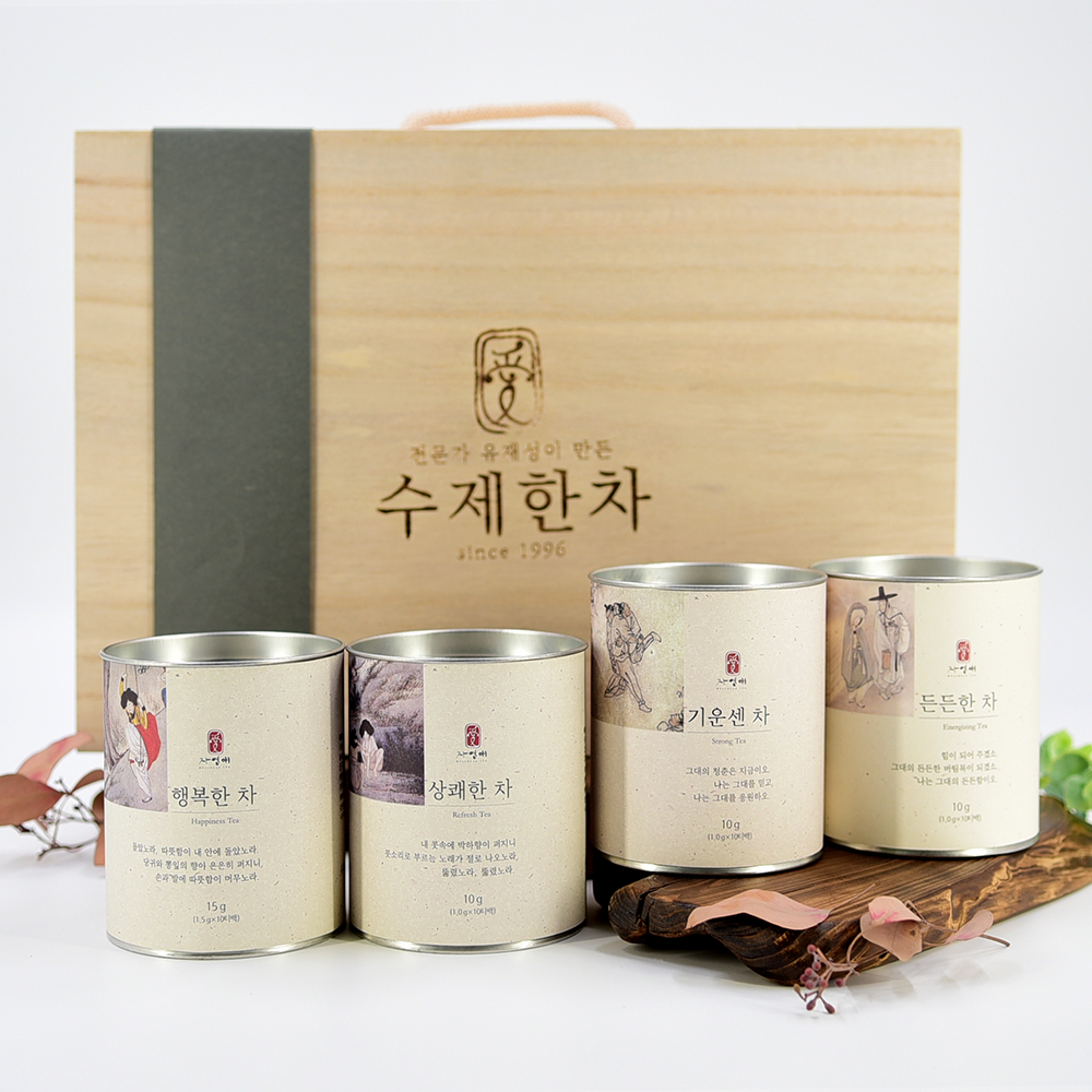 자연애 전통차 4종 수제한차 부모님 선생님 선물세트 : 자연애샵