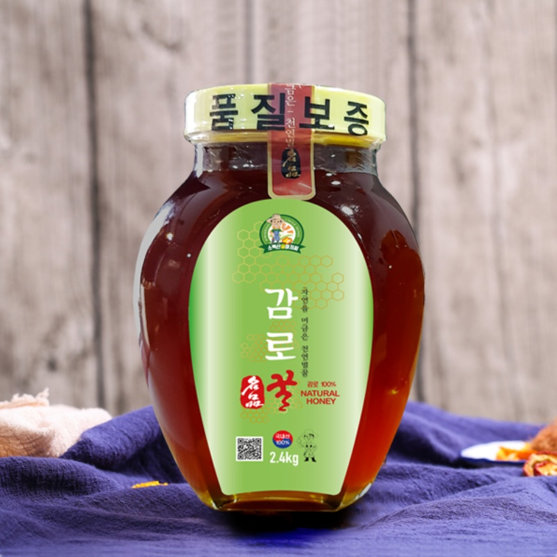 소백산 100% 국내산 천연 벌꿀 토종 아카시아 감로꿀 잡화 야생화 꿀 선물세트 : 꼼꼼연구소