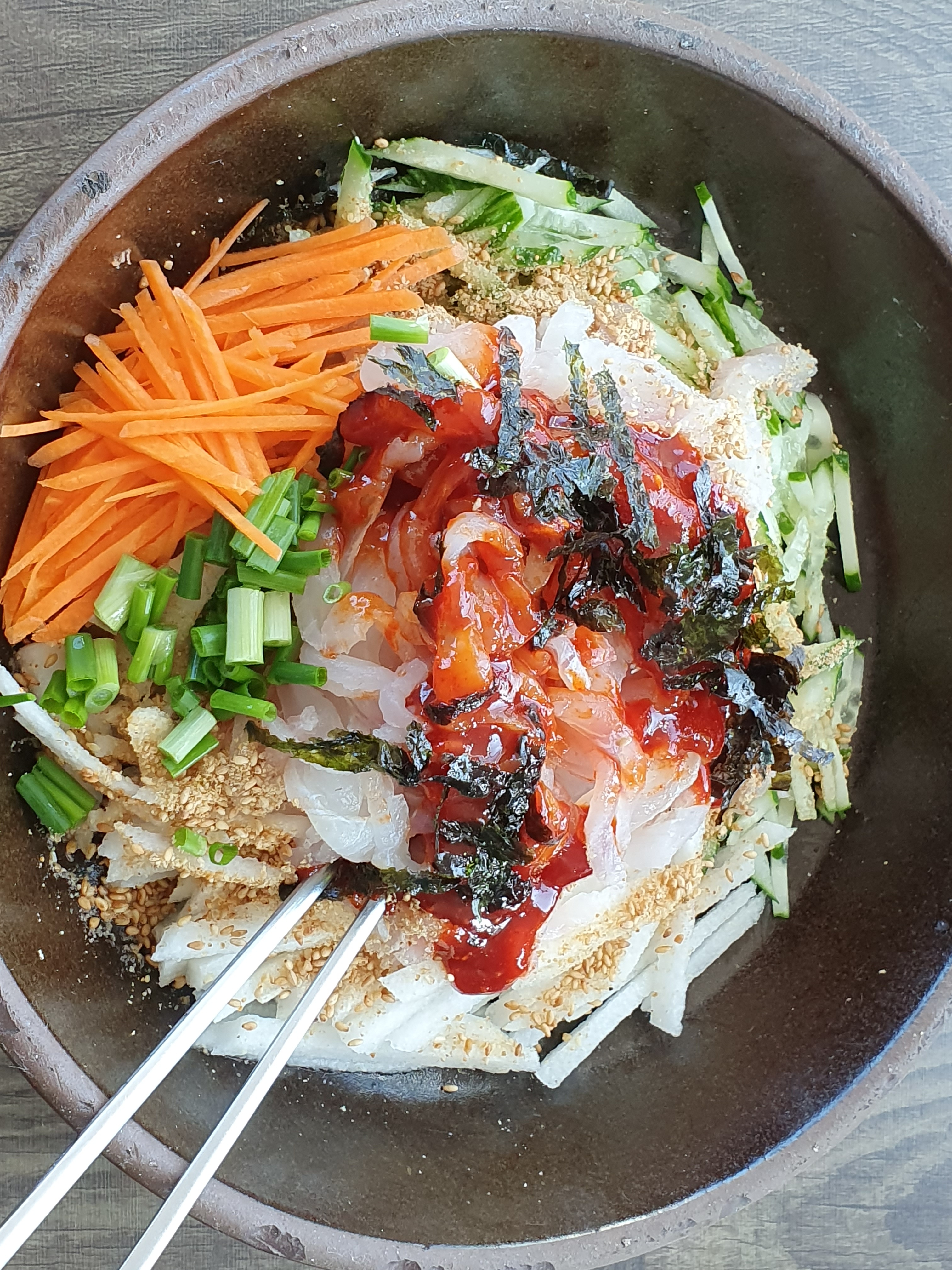 포항 원조 도다리 물회 2인분 국수사리 포함 : 죽도몰